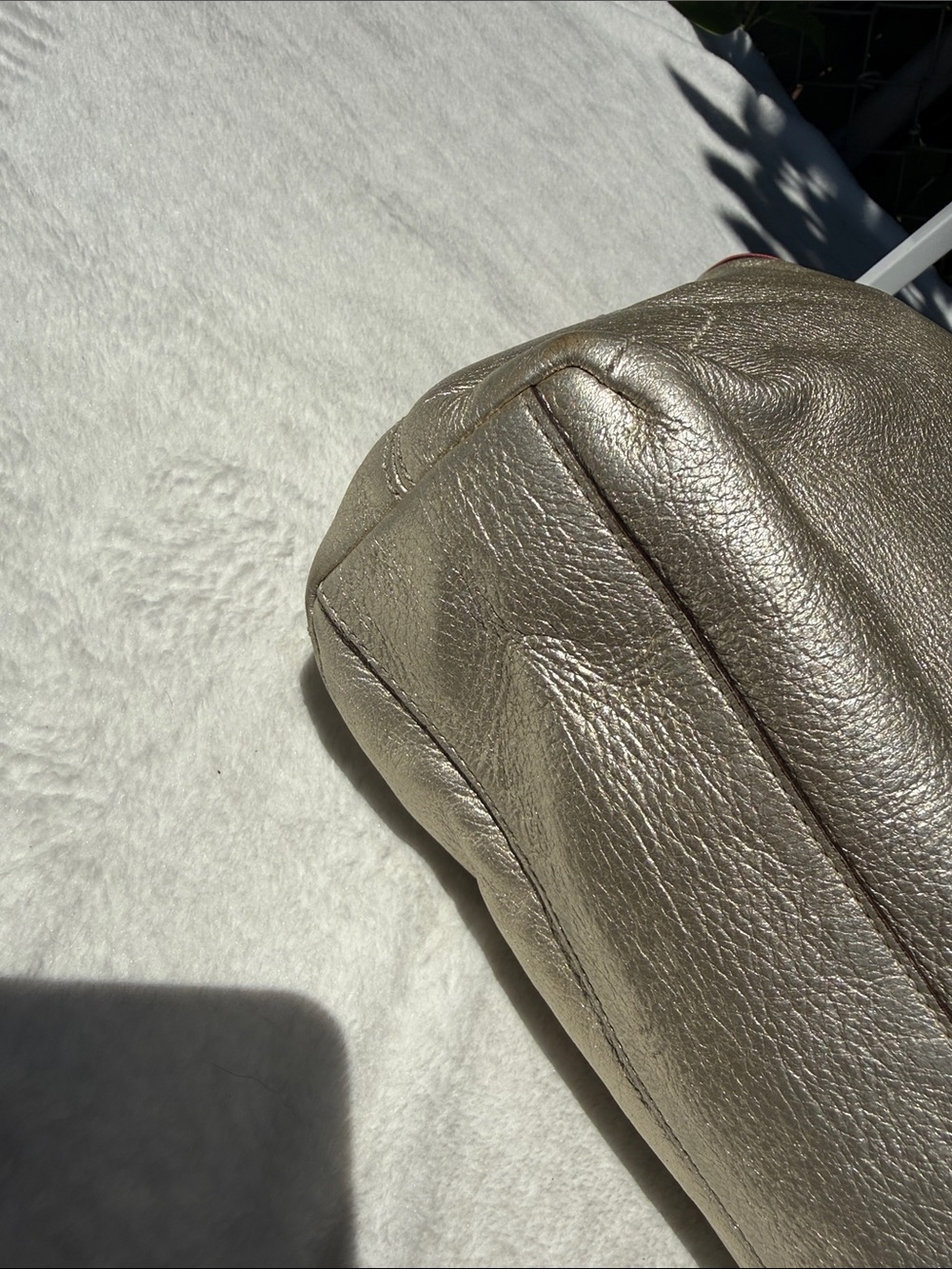 Coach Audrey Gold Perforated Leather Tote Shoulder Bag, No. 17041 - Picture 6 of 16